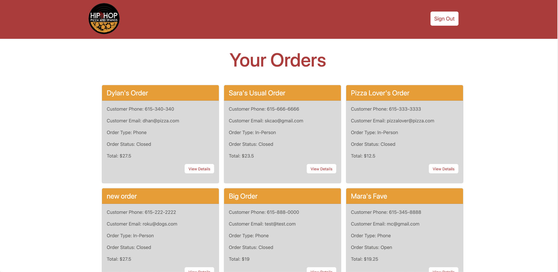 Pizza Order
